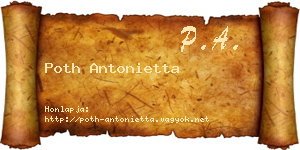 Poth Antonietta névjegykártya